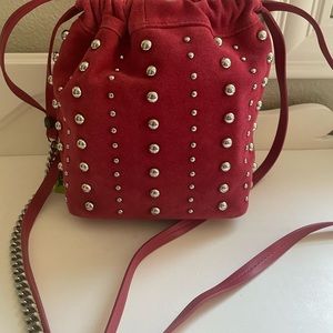 BNWT Sam Edelman crimson suede bag